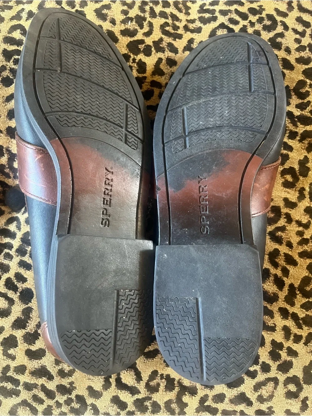 SPERRY TOPSIDER Men's Black/Brown Penny Loafer/Driving Moc Men's SZ 11W